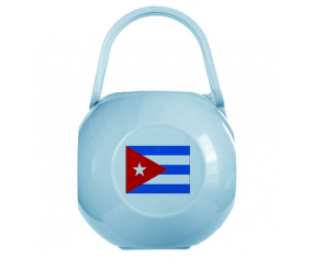 Caja de pezón Cuba Flag de color azul