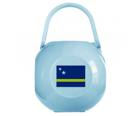 Caja de piruletas bandera de Curazao azul
