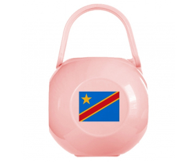 Caja de bandera de color rosa, bandera de la República Democrática del Congo