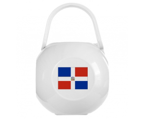 Caja blanca de pezón de bandera de República Dominicana