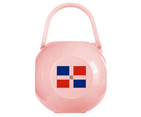 Caja de pezón de bandera rosa de República Dominicana