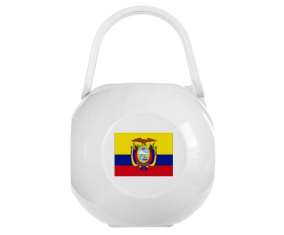 Caja de piruleta bandera blanca de Ecuador