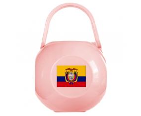 Caja de piruletas bandera de Ecuador rosa