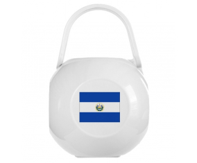 Caja de piruletas bandera blanca de El Salvador