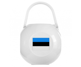 Caja de piruletas bandera de Estonia blanca