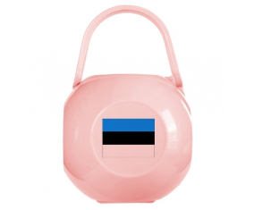 Caja de piruletas bandera de Estonia rosa