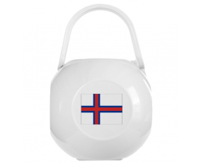 Caja de pezón de bandera de las Islas Feroe Blancas