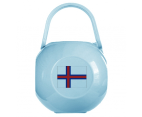 Caja de pezón bandera de las Islas Feroe azules