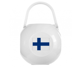 Caja de piruletas bandera blanca de Finlandia