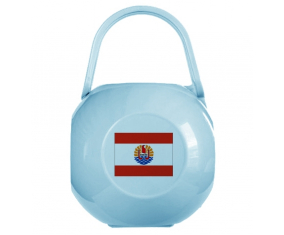 Caja de piruletas bandera de la Polinesia Francesa Azul