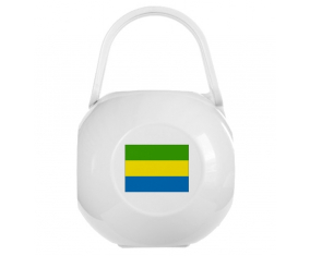 Caja de piruleta bandera gabón blanca
