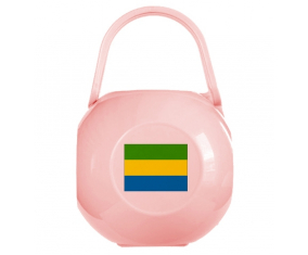 Caja de piruletas bandera gabón rosa
