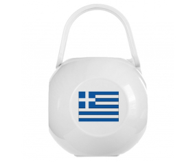 Caja de piruletas Flag Greece de color blanco