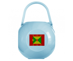 Caja piruleta de bandera de granada de color azul
