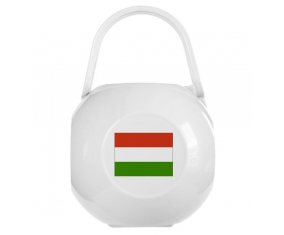 Caja de pezón bandera blanca hungría