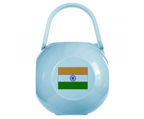 Caja de pezón bandera india azul
