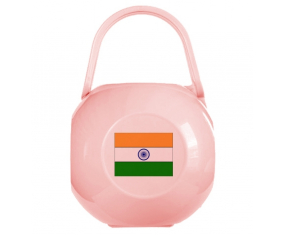 Caja de pezón de bandera india rosa