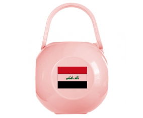 Caja de piruletas bandera de Irak rosa