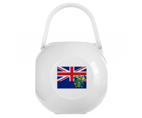 Caja de pezón de bandera de las Islas Pitcairn blancas