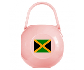 Caja de piruletas bandera jamaicana rosa