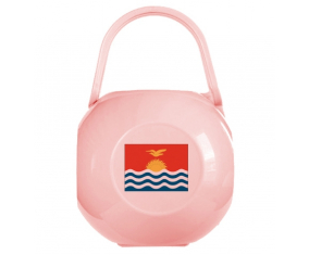 Caja de piruleta bandera de Kiribati rosa