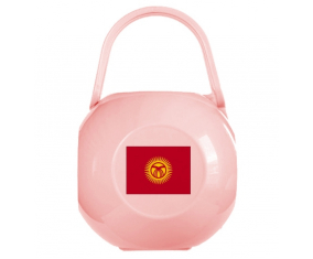 Caja de piruleta bandera de Kirguistán rosa