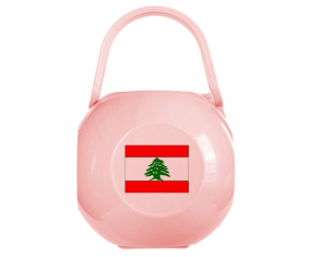 Caja de pezón de bandera rosa del Líbano