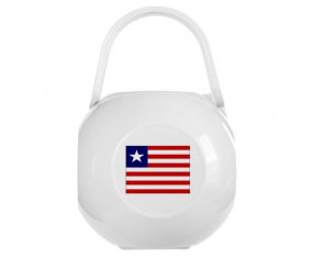 Caja blanca del pezón de la bandera de Liberia