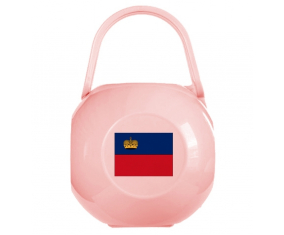 Caja de pezón de bandera de Liechtenstein rosa