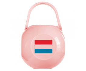 Caja de pezón de bandera de Luxemburgo rosa