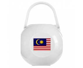 Caja de piruleta bandera de Malasia blanca