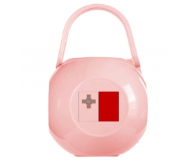 Caja de pezón de bandera maltesa rosa