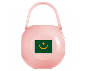 Caja de piruletas bandera de Mauritania rosa
