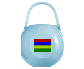 Caja de pezón Bandera Mauricio de color azul