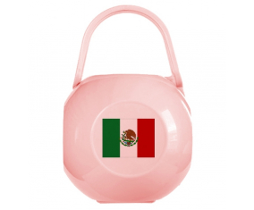 Caja de pezón de bandera mexicana rosa