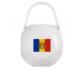 Caja de piruletas bandera de Moldavia blanca