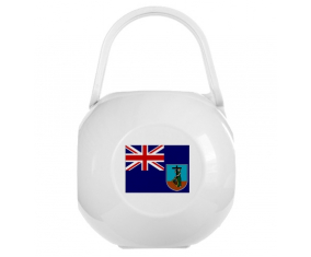 Caja blanca del pezón de la bandera de Montserrat
