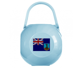 Caja de pezón bandera de Montserrat azul