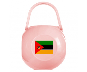 Caja de pezón rosa de la bandera de Mozambique