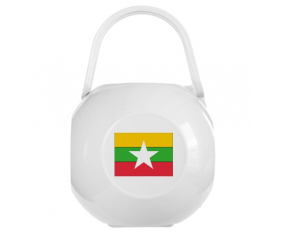 Caja de piruletas bandera blanca de Myanmar