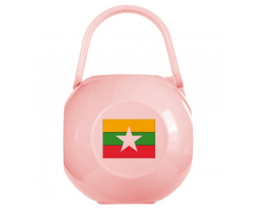 Caja de piruletas bandera de Myanmar rosa