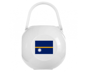 Caja de piruleta bandera de Nauru blanco