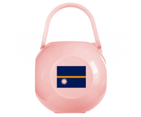 Caja de piruleta bandera de Nauru rosa