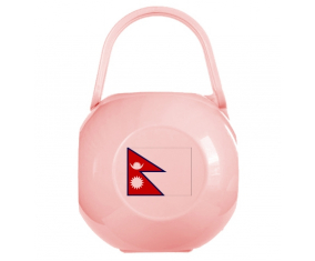 Caja de pezón de bandera rosa de Nepal