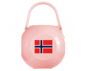 Caja de pezón de bandera de Noruega rosa