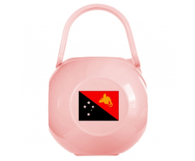 Caja de piruleta de bandera de Papúa Nueva Guinea rosa