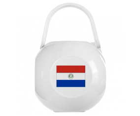 Caja blanca del pezón de la bandera de Paraguay