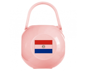 Caja de pezón bandera de Paraguay rosa