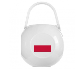 Caja de piruleta bandera de Polonia blanca