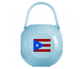 Caja de piruletas bandera azul de Puerto Rico